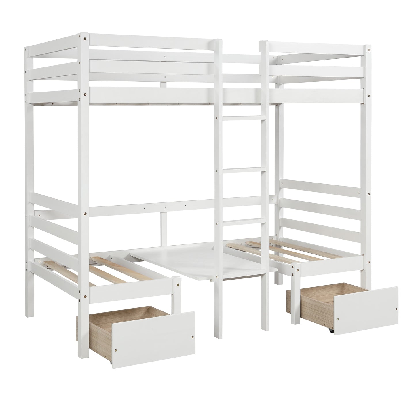 Functional twin Loft Bed Desk Sets Twin