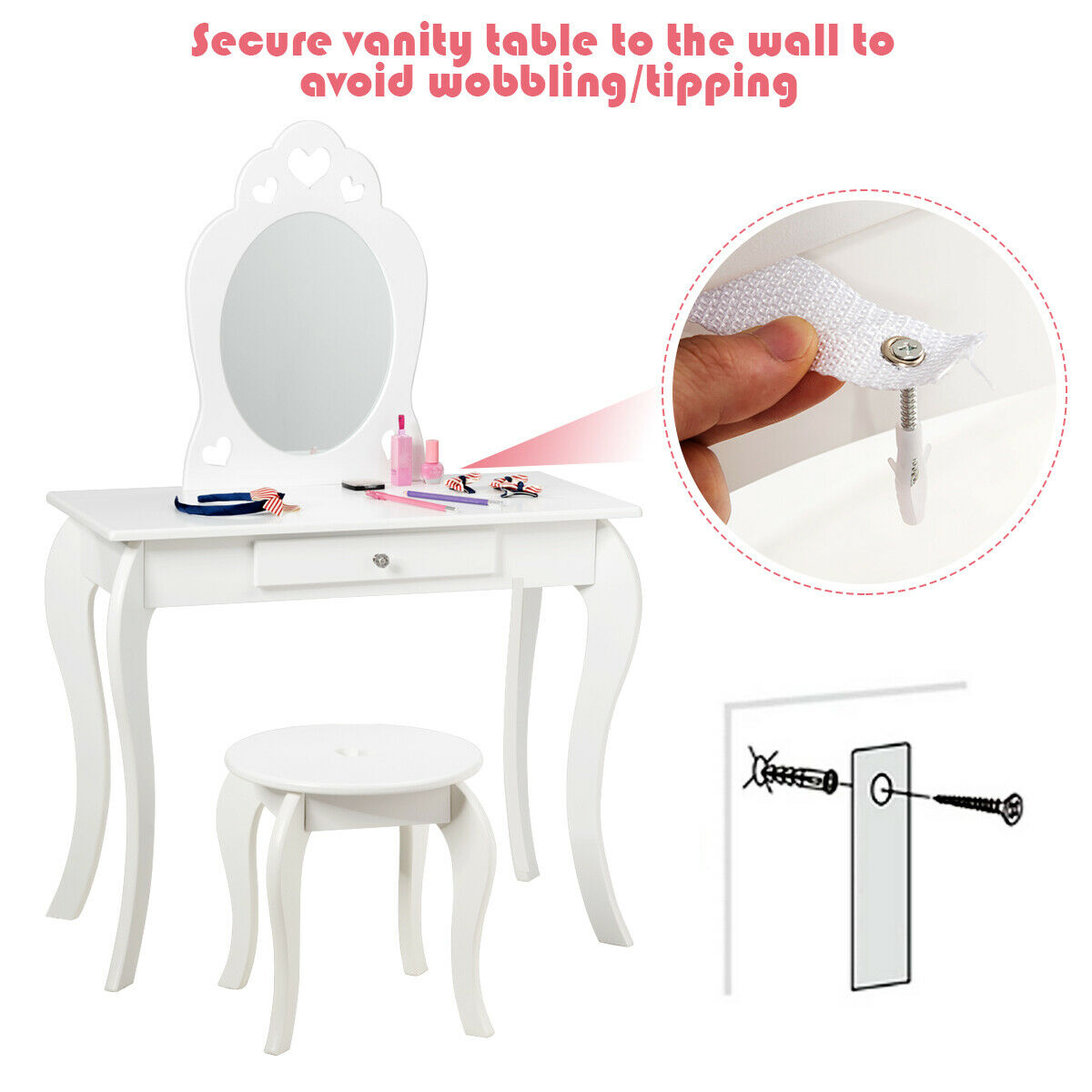 Princess Vanity Set W/Mirror