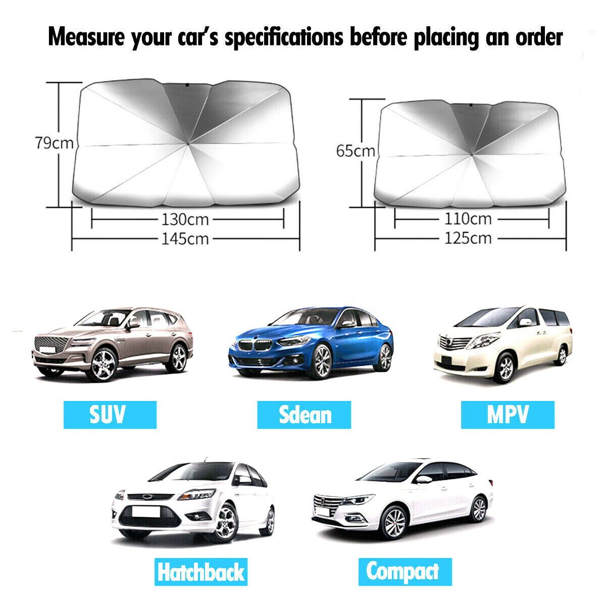 Car Sun Shade Protector Umbrella Windshield Cover