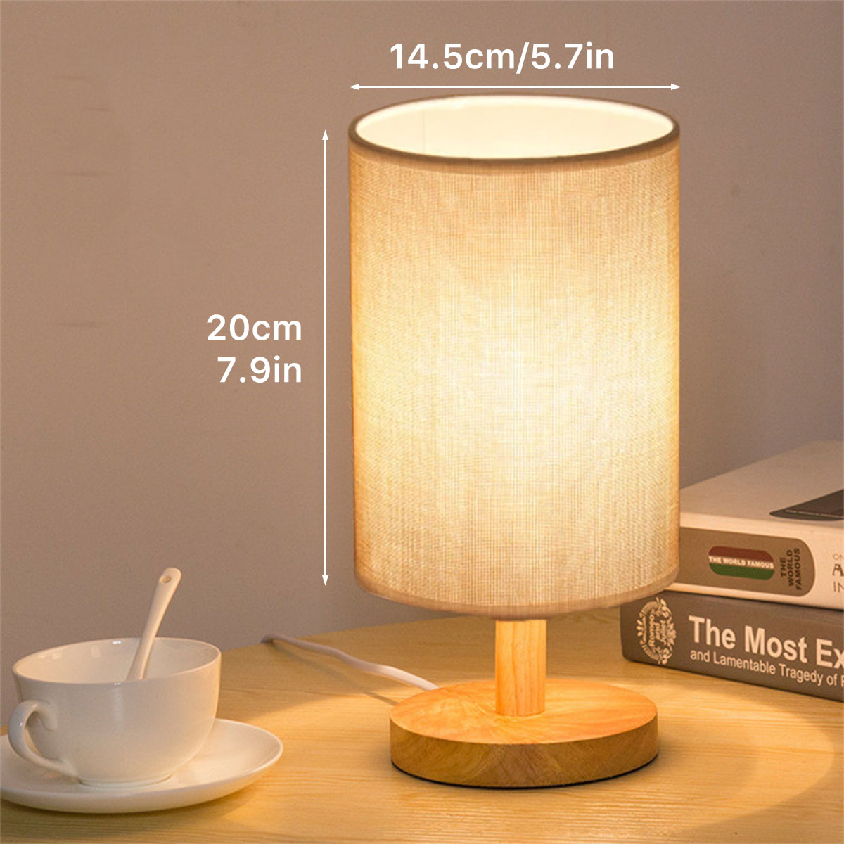 USB Powered Modern Nordic Wood Table Lamp