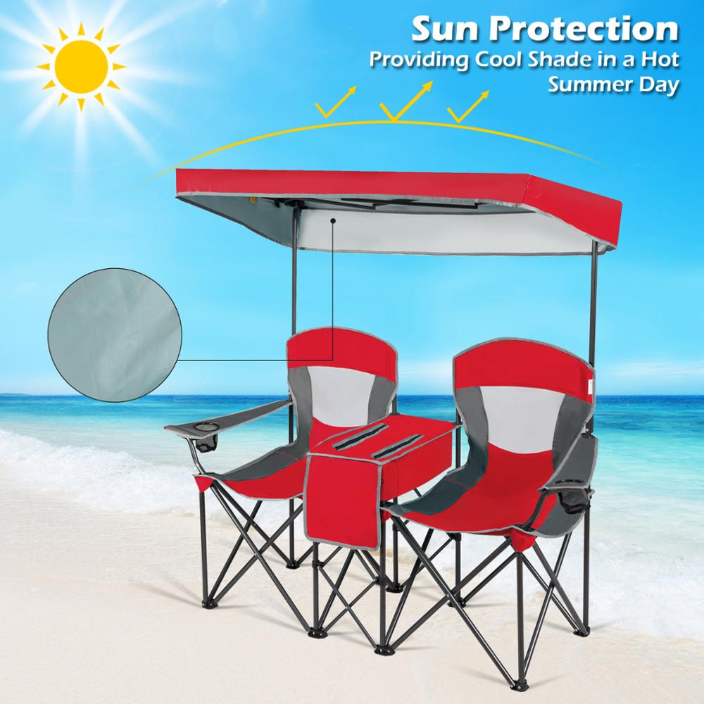 Portable Canopy Chairs w/Cup Holder and Cooler