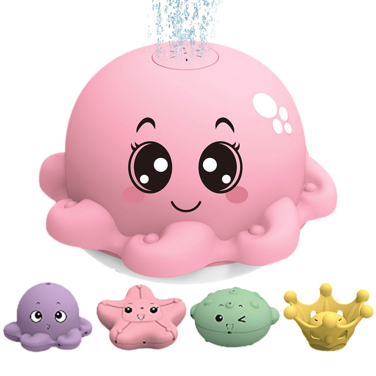 Baby Bath Flashing Light Water Octopus Spray