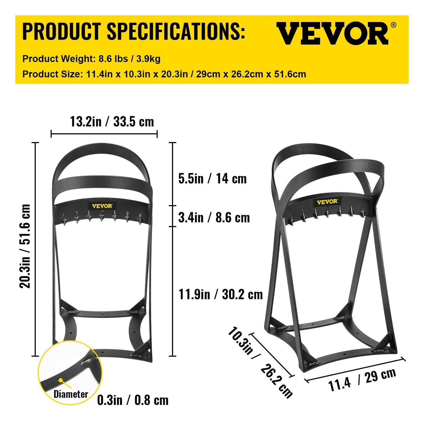 Steel Firewood Splitter Tool