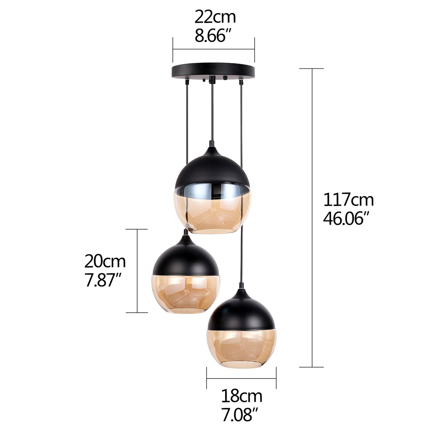 Modern hanging LED indoor lighting