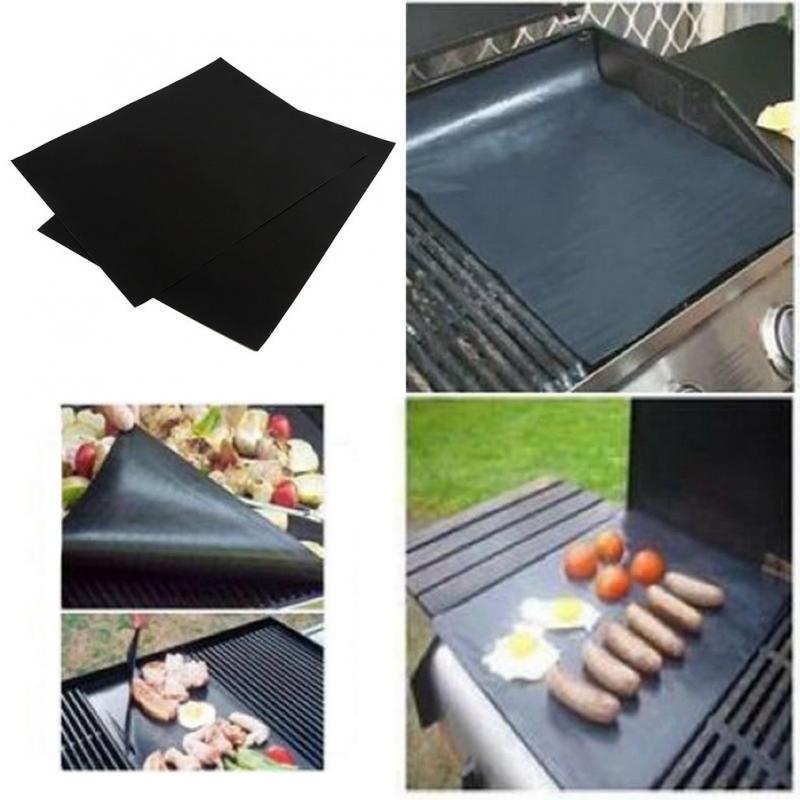 2Pcs Non-Stick BBQ Grill Mat