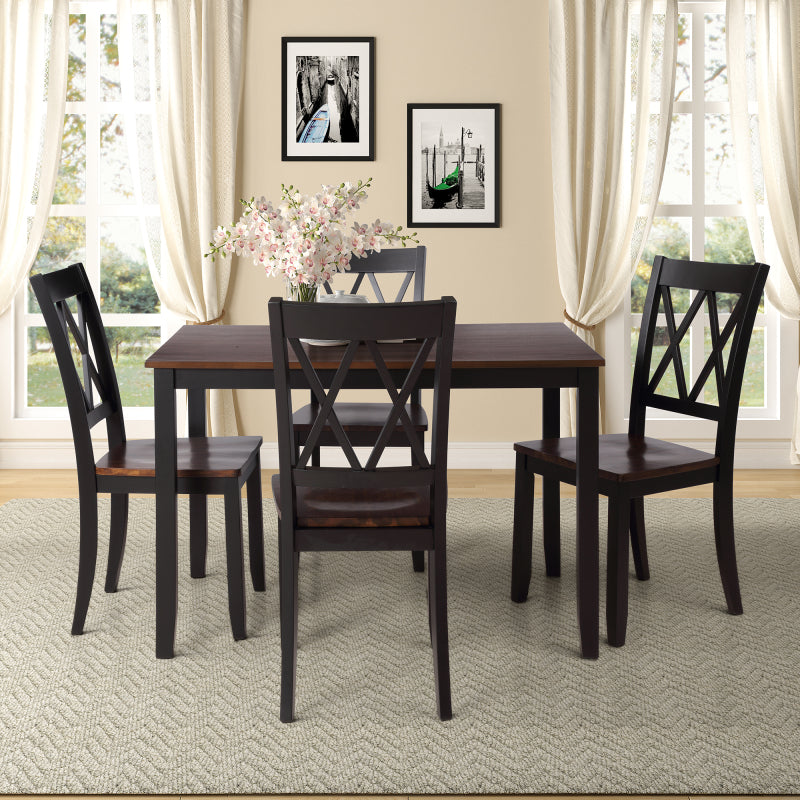 5-Piece Wooden Dining Table Set