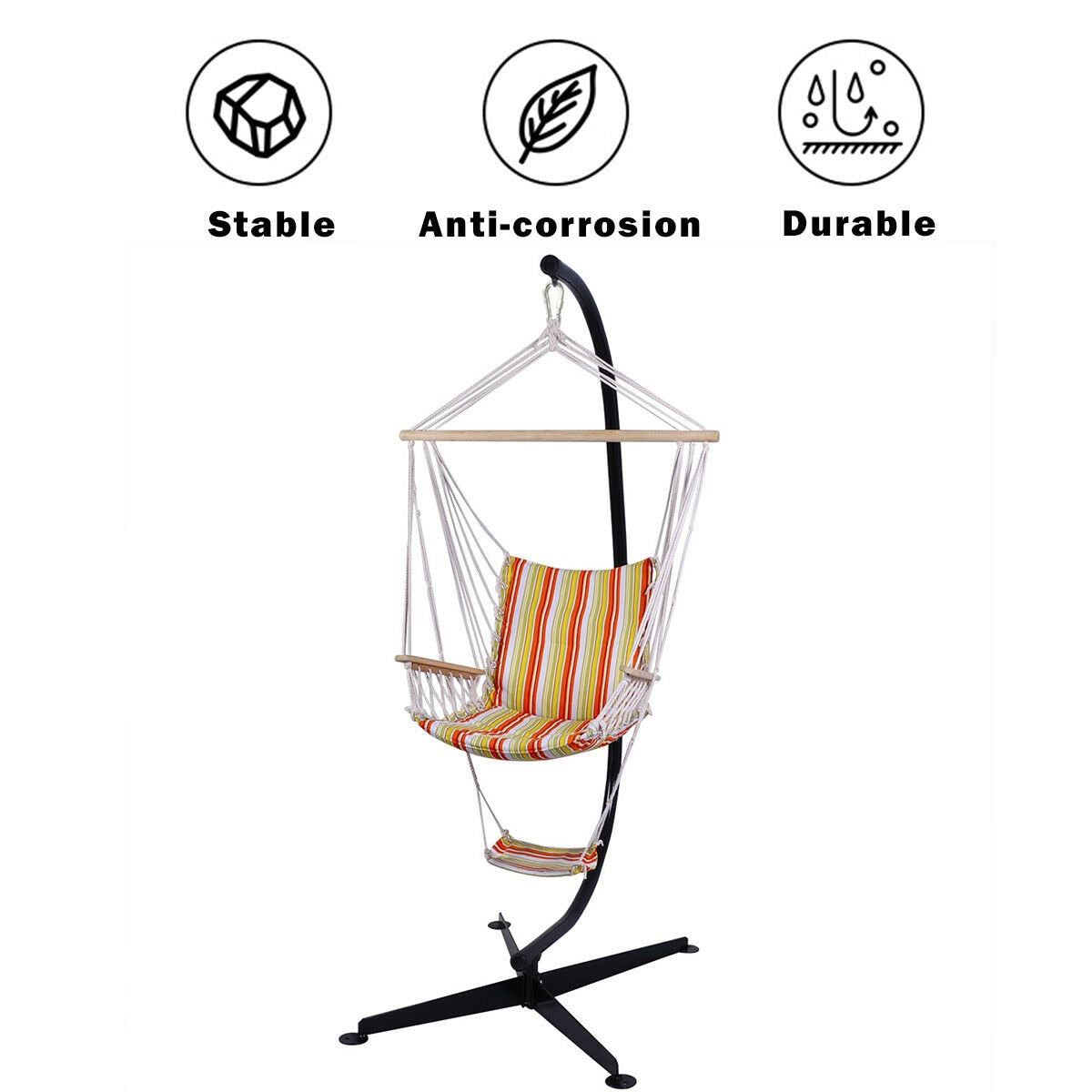 C Hammock Solid Frame Stand Steel