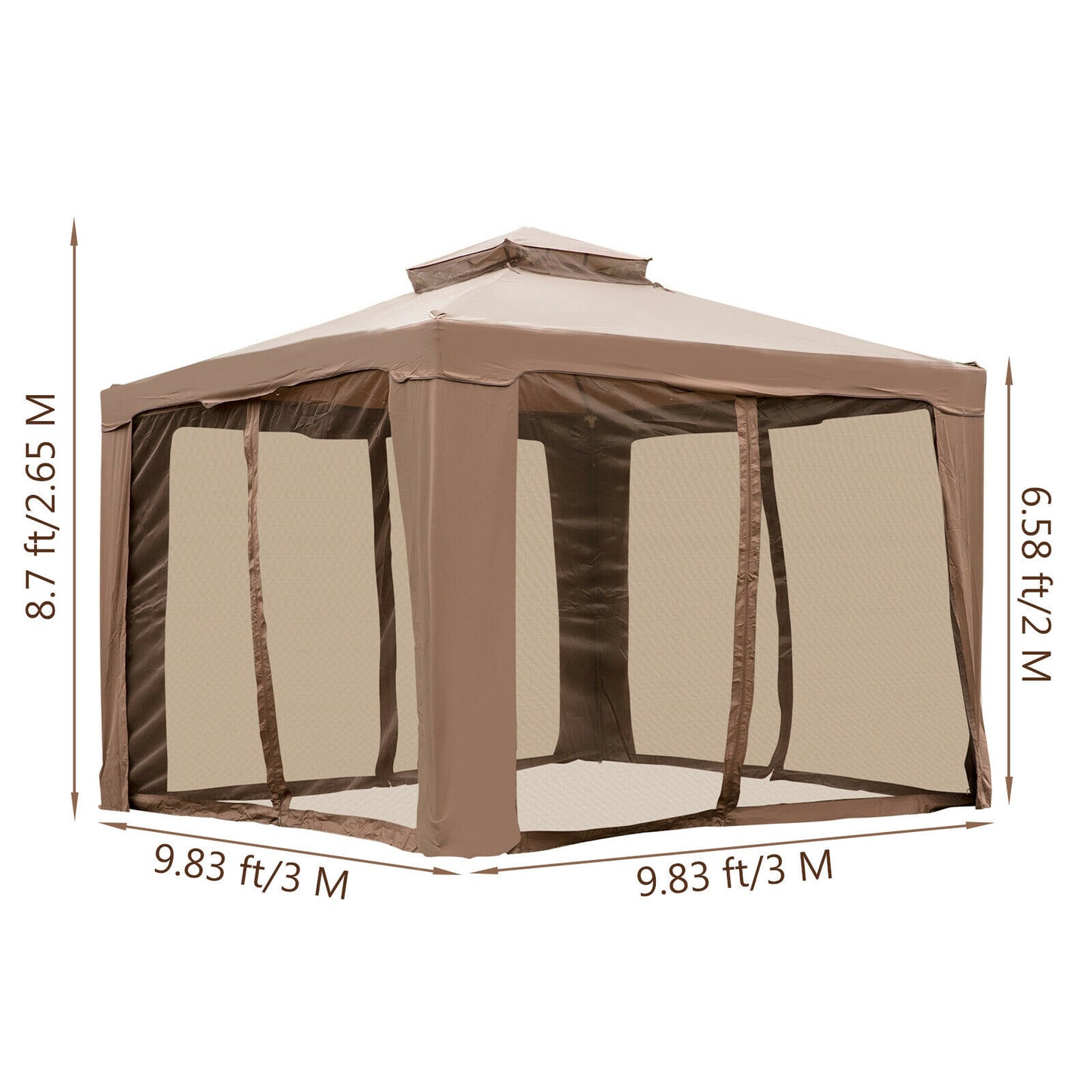 Outdoor Gazebo Canopy Tent W/Netting