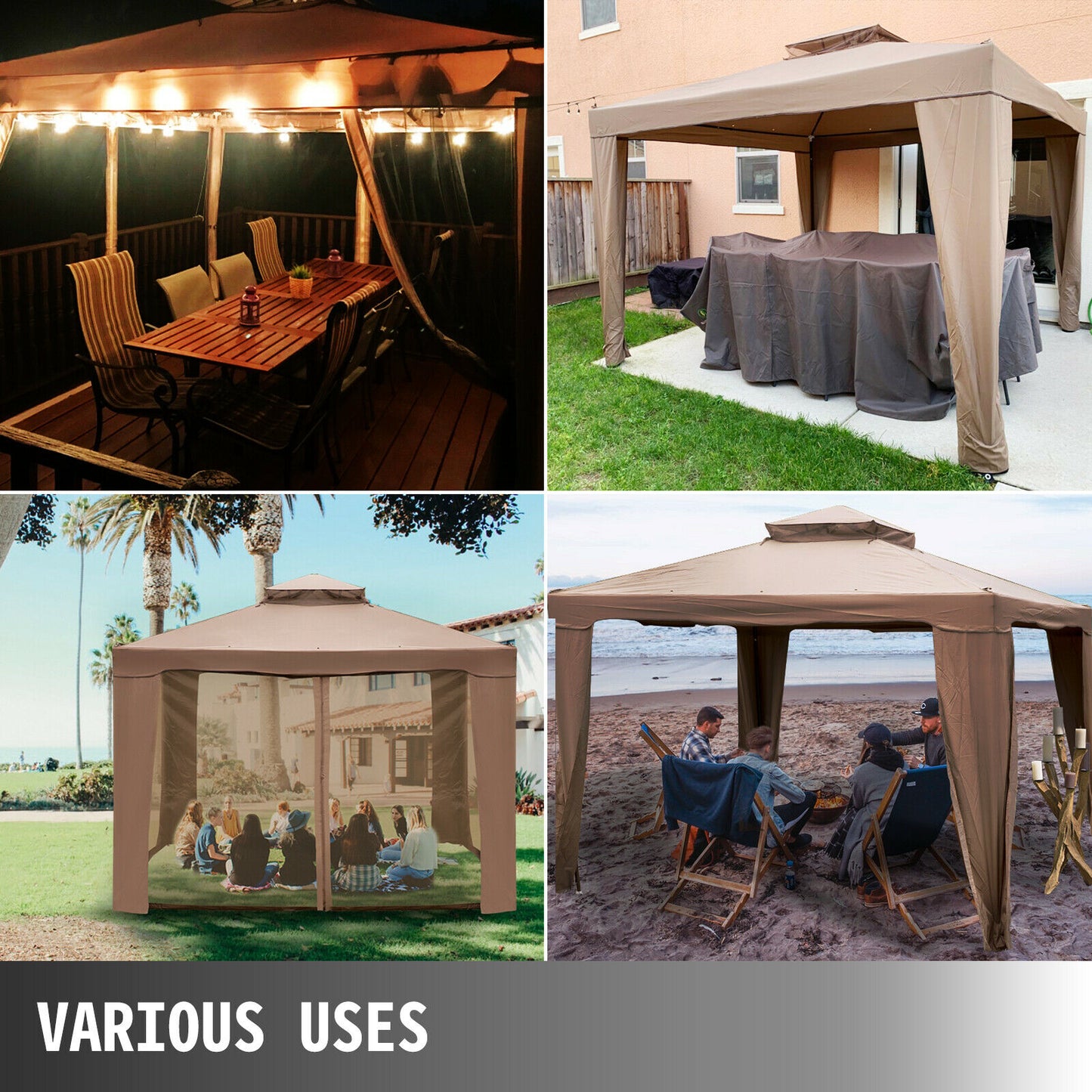 Outdoor Gazebo Canopy Tent W/Netting