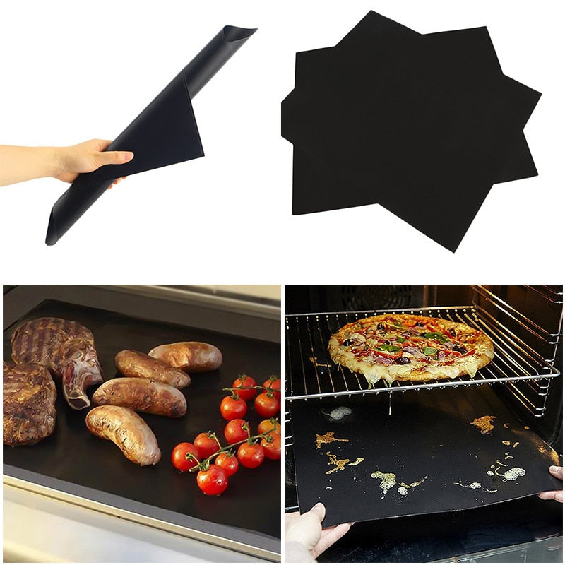 2Pcs Non-Stick BBQ Grill Mat