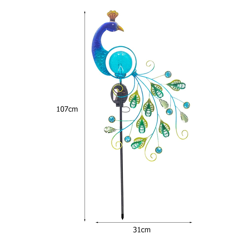 Garden Peacock Solar Lights Yard Decoration