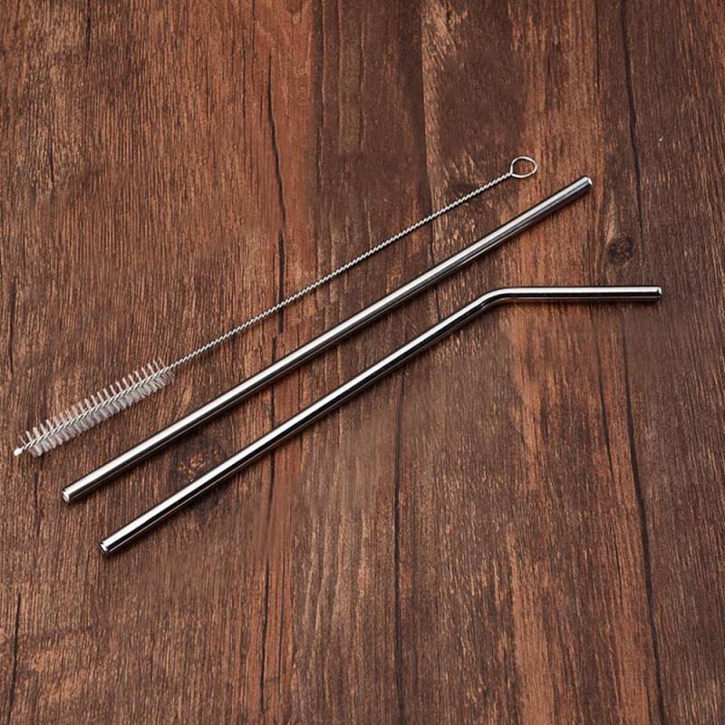 Stainless Steel Reusable Drinking Straw Set