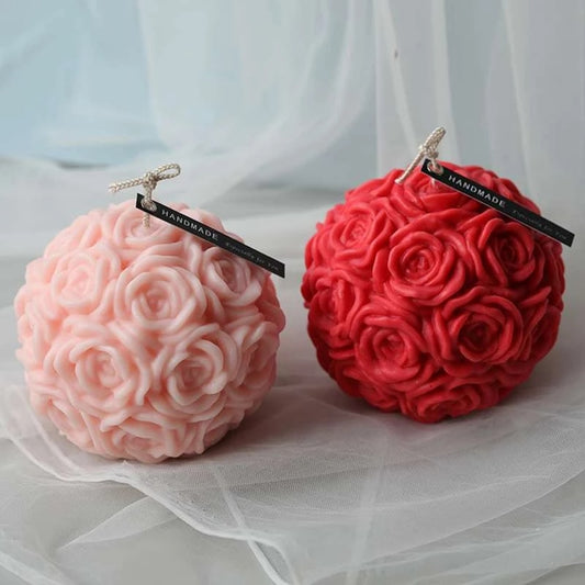 Rose Flower Shaped Scented Candle Ball