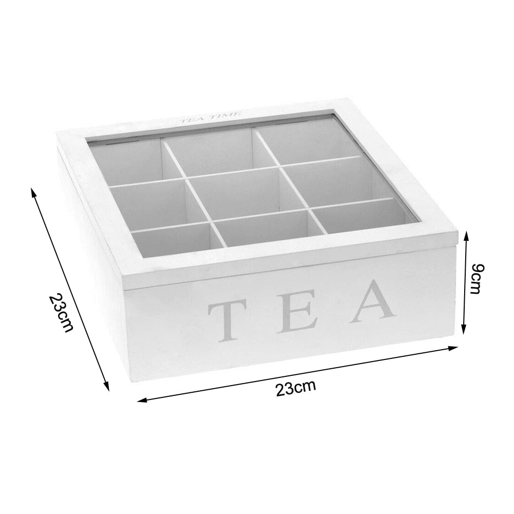 Wood Tea Box Organizer