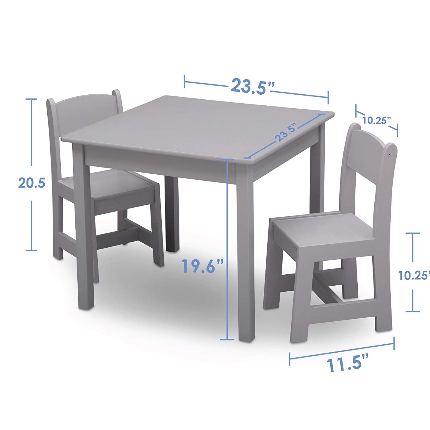 Kids Wood Table and Chair Set