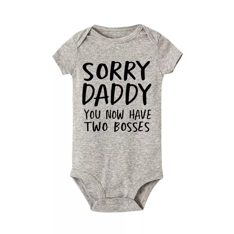 0-18M Sorry Daddy Baby Cotton Romper