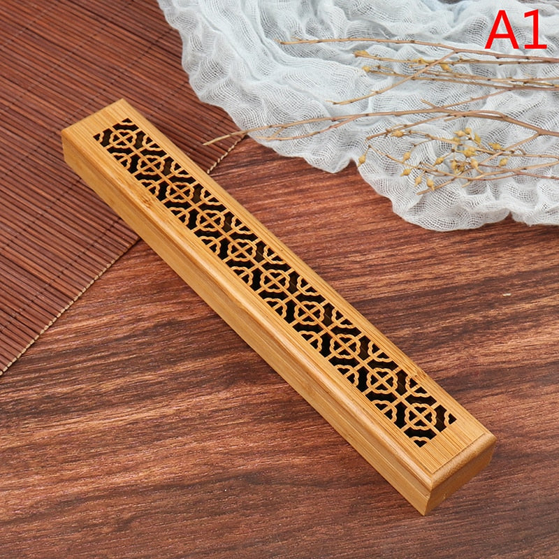 Bamboo Wooden Incense Stick Holder Box