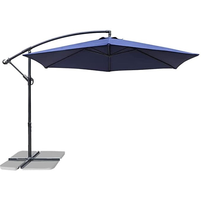 10ft Outdoor Umbrella with Crank and Cross Base