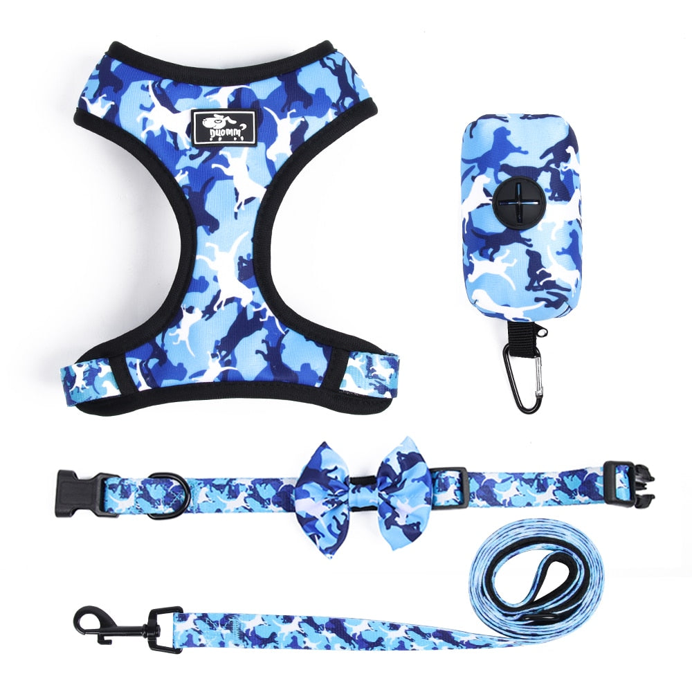 Reflective Dog Pet Harness And Leash Set