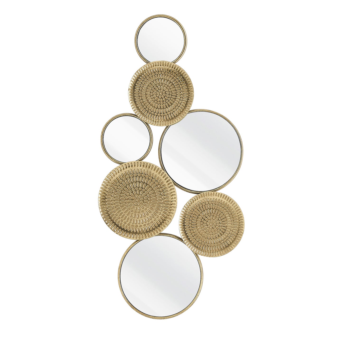 Metal Wall Decor w/Multi Circle Mirror Plates