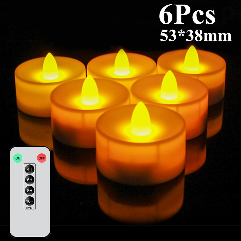 6/12/24Pcs Flameless LED Candles Tea Light