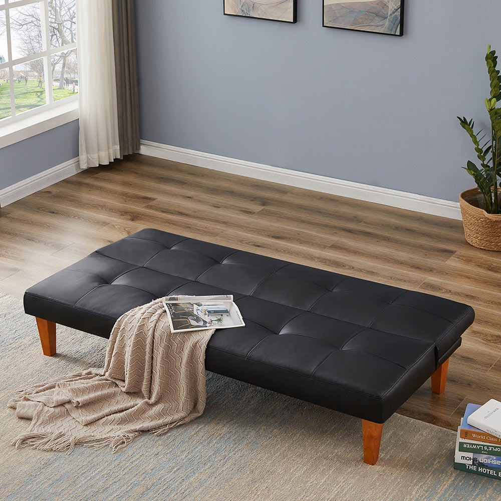 PU Leather Sofa Bed Convertible Folding Futon