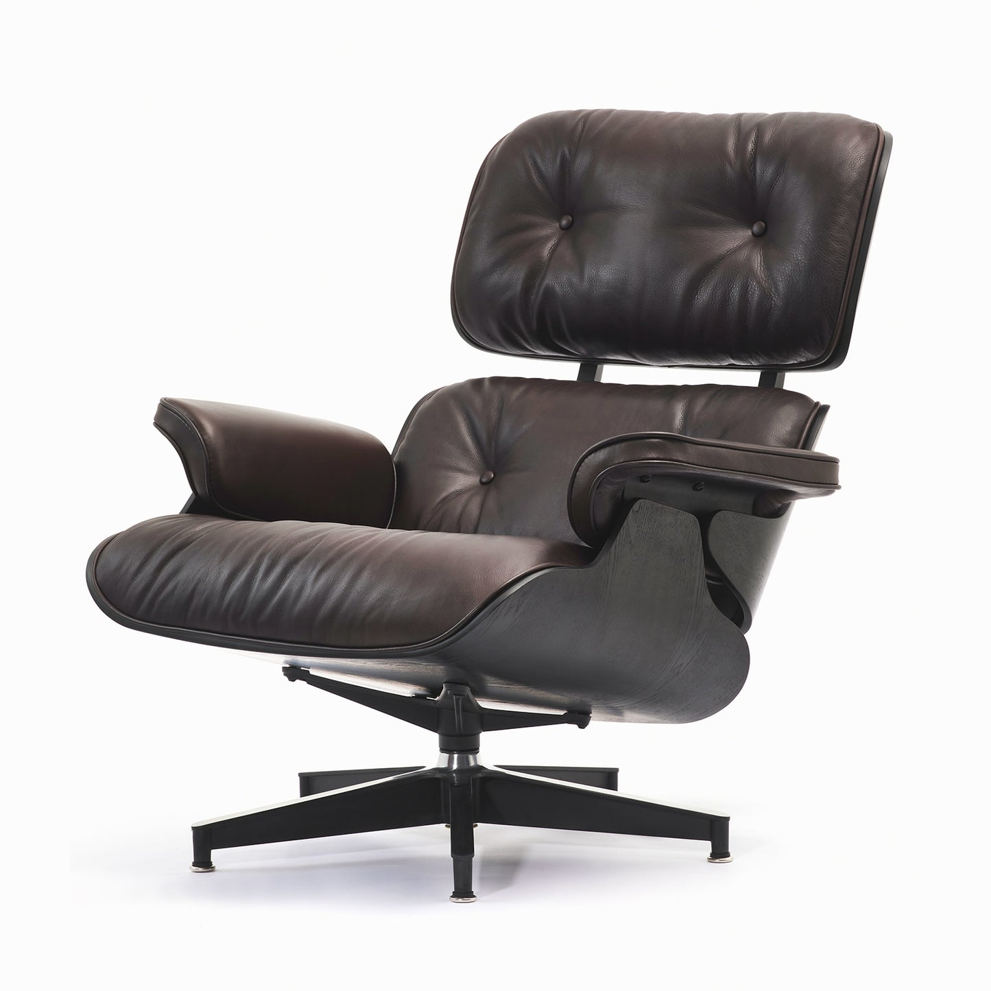 Lounge Swivel Chair with Ottoman Leather Recliner