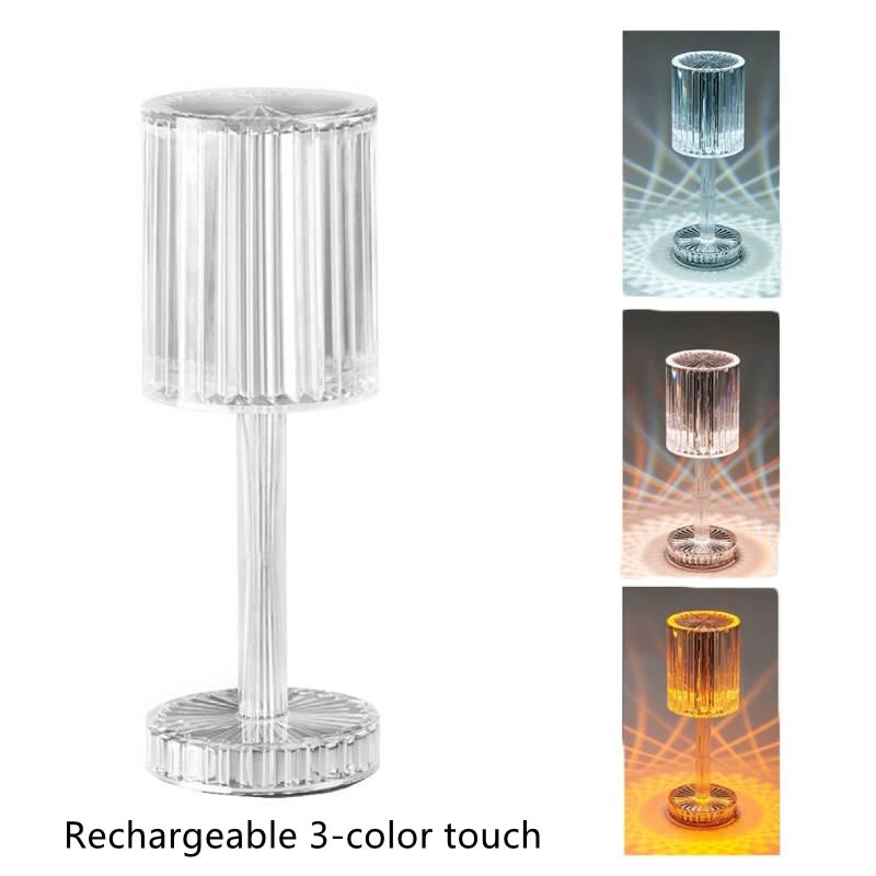 Crystal Colors Touch Table Lamp Light