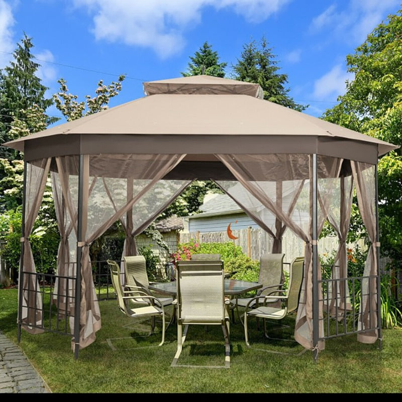 Octagonal Patio Gazebo Tent with Net