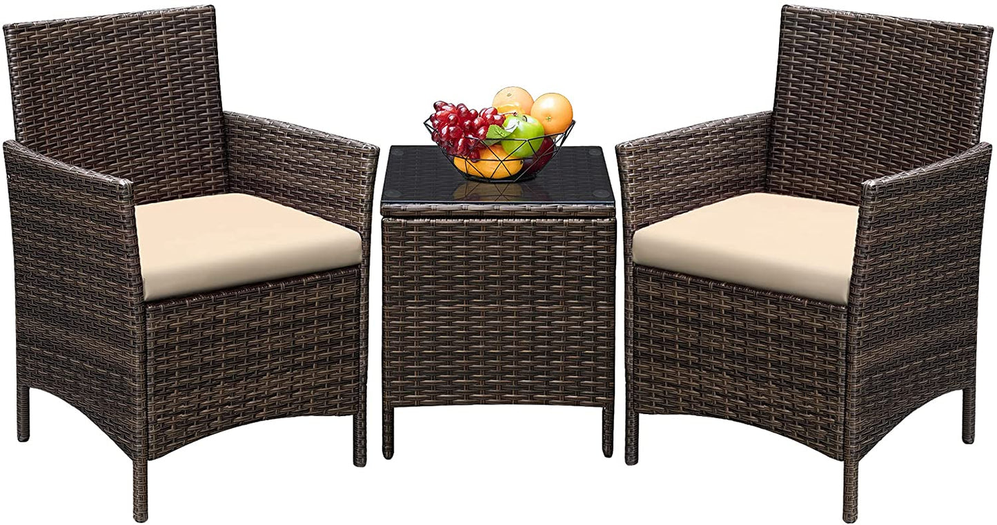 3 Pieces Outdoor Patio Furniture Set