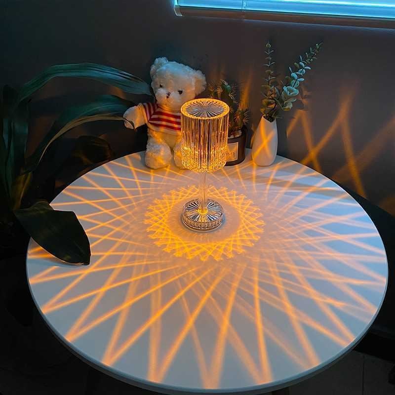 Crystal Colors Touch Table Lamp Light