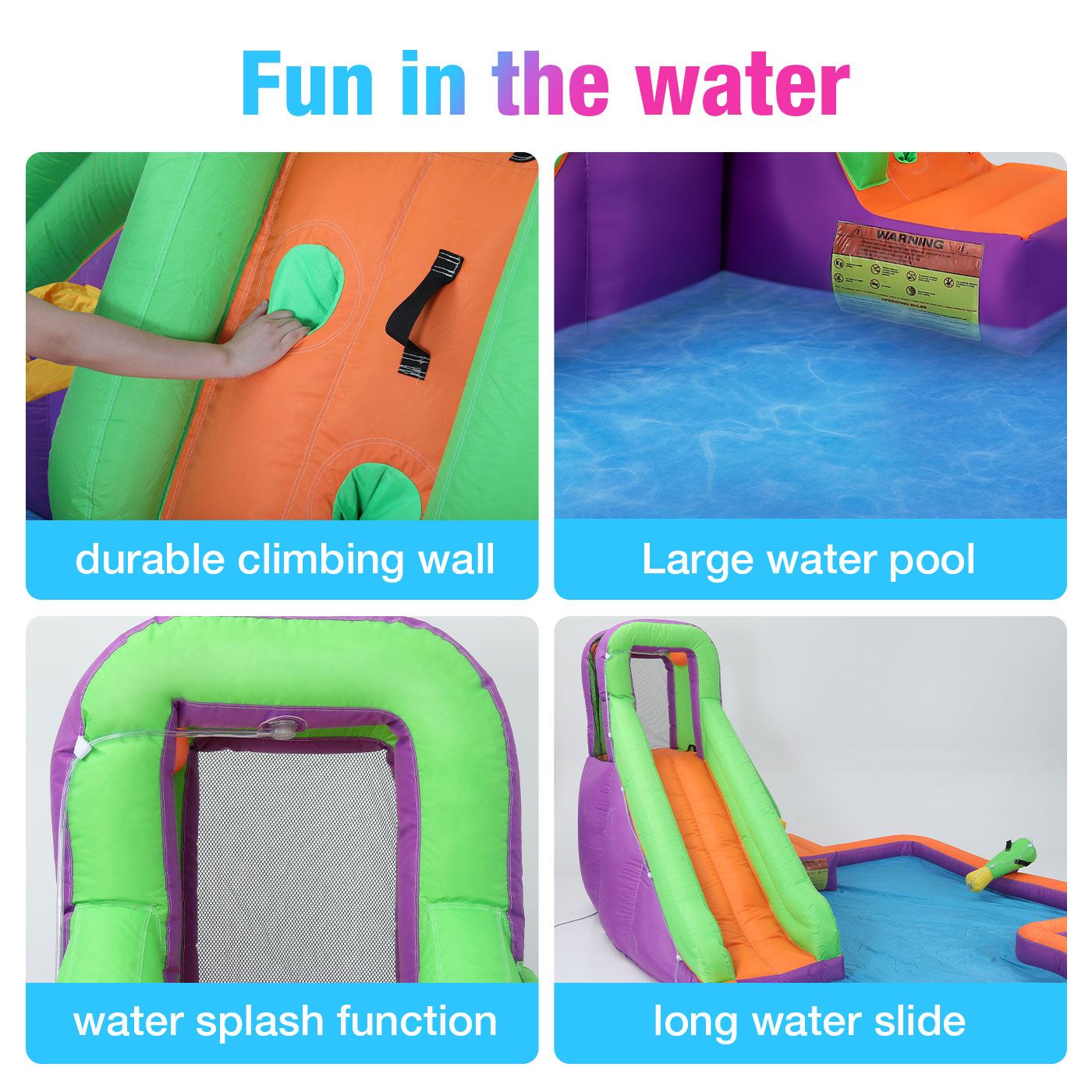 Inflatable Water Slide Jumping Castle w/Blower