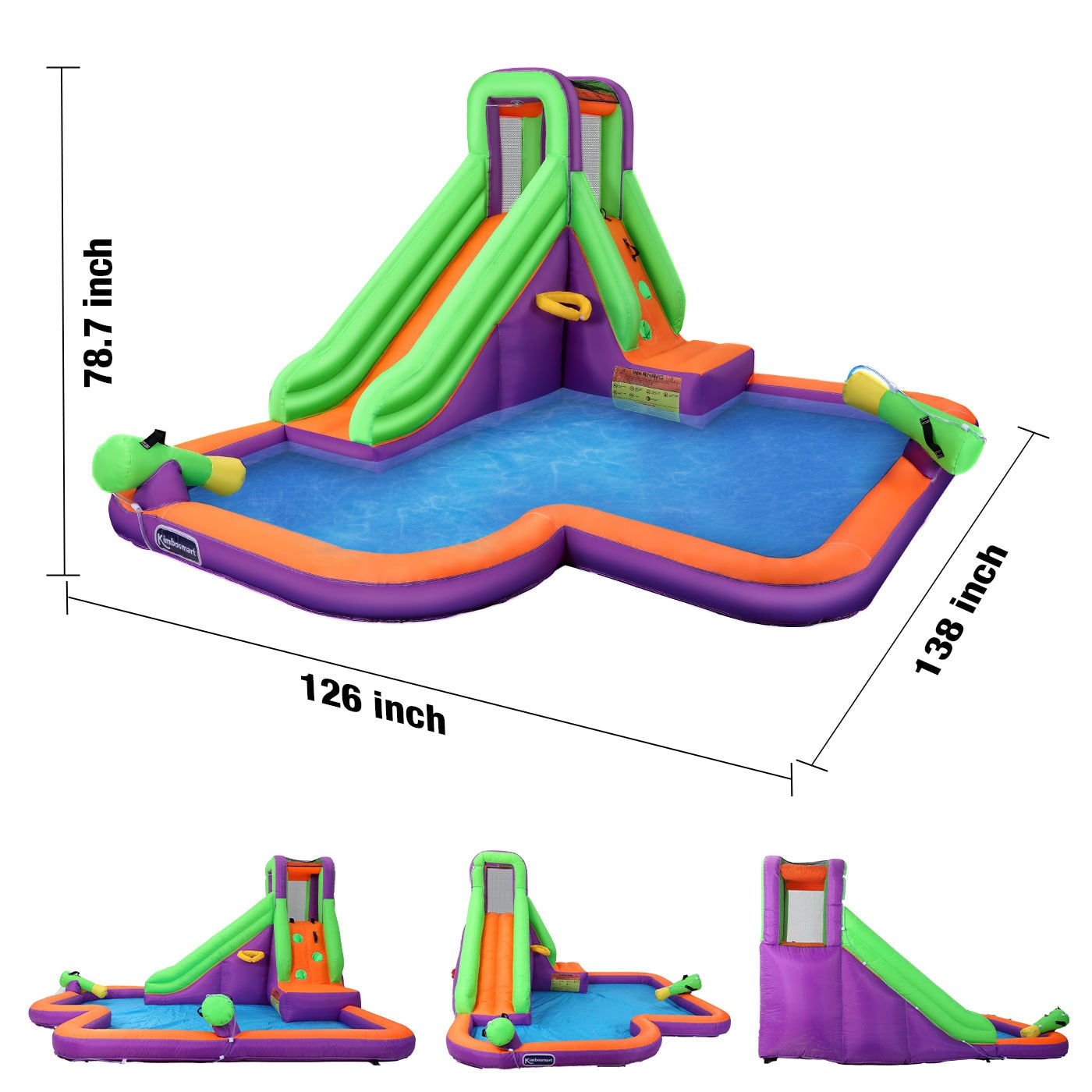 Inflatable Water Slide Jumping Castle w/Blower