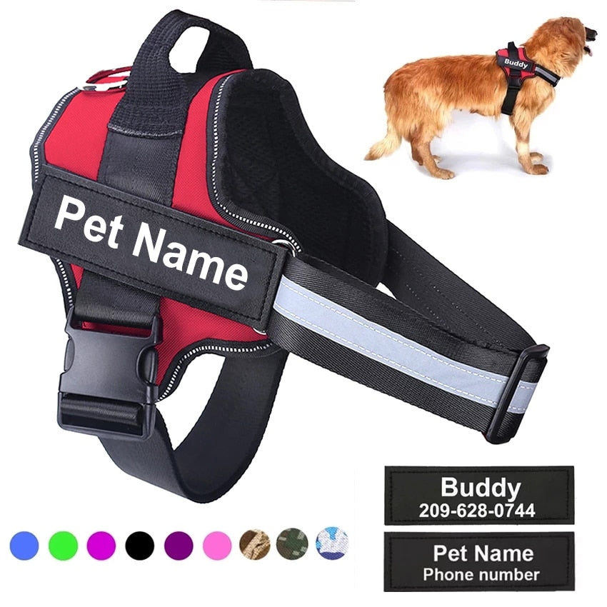 Personalized Reflective Dog Harness