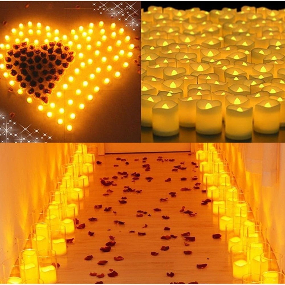 6/12/24Pcs Flameless LED Candles Tea Light