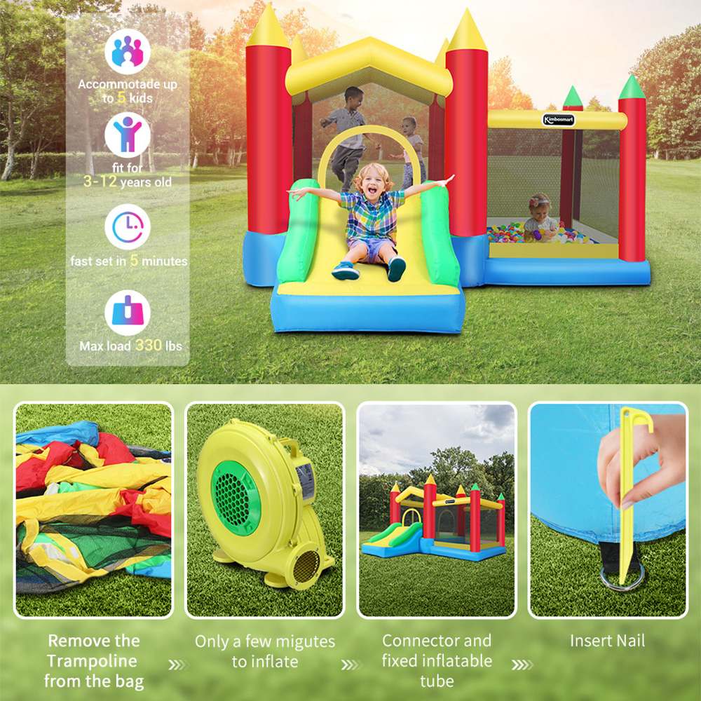 Inflatable Bounce House Slide Castle With Blower