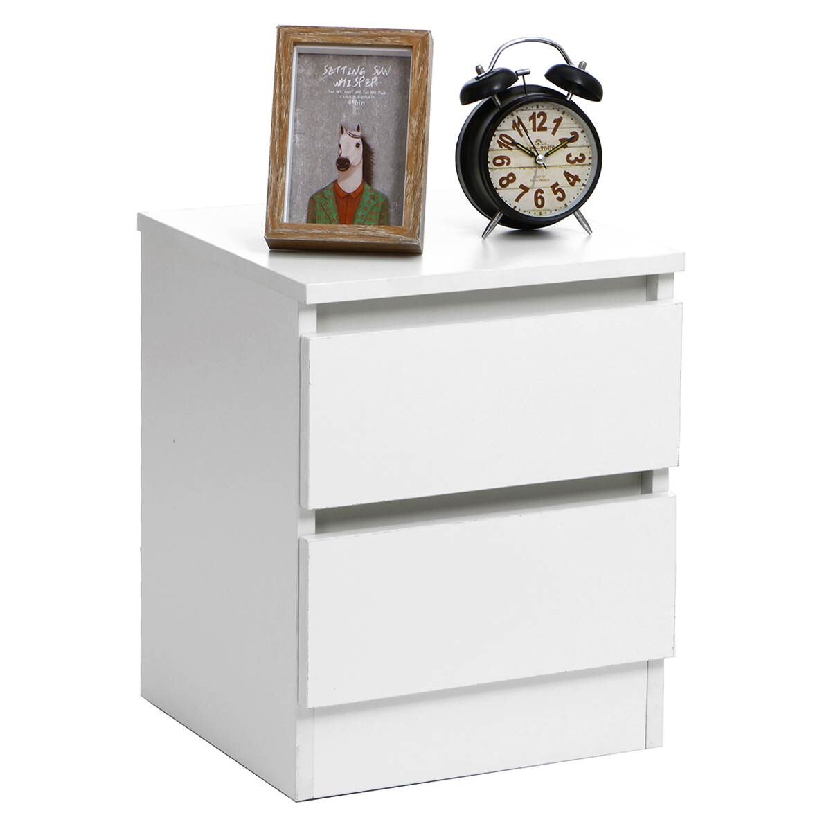 2 Drawer Nightstand for Bedroom w/Drawers