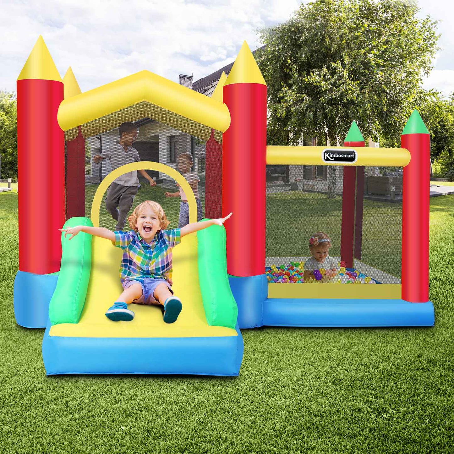 Inflatable Bounce House Slide Castle With Blower