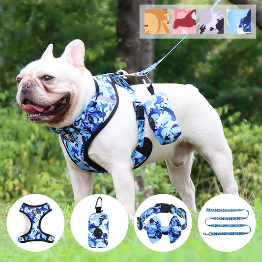 Reflective Dog Pet Harness And Leash Set