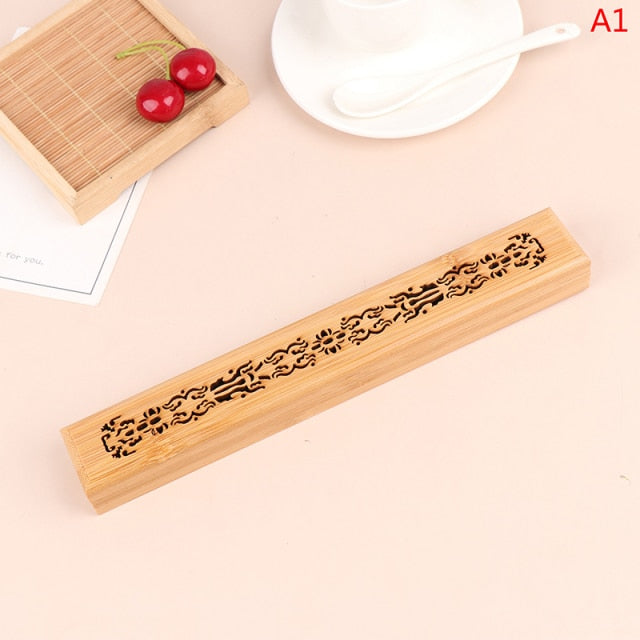 Bamboo Wooden Incense Stick Holder Box