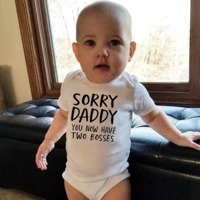 0-18M Sorry Daddy Baby Cotton Romper