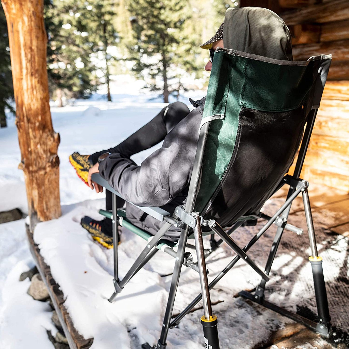 Portable Outdoor Rocking Chair with Carry Bag