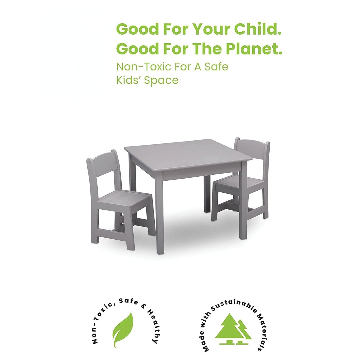 Kids Wood Table and Chair Set