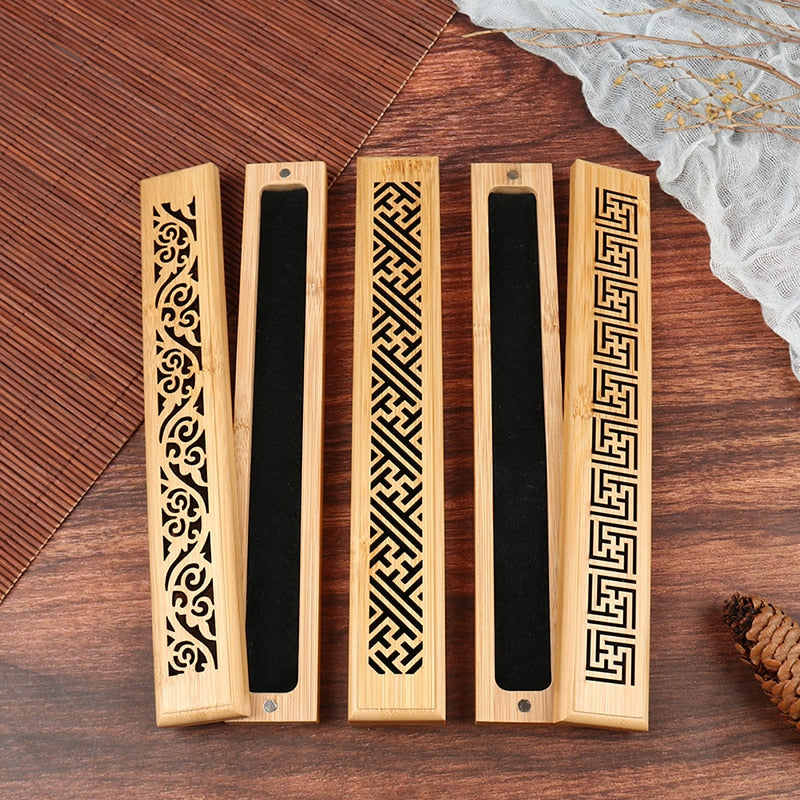 Bamboo Wooden Incense Stick Holder Box