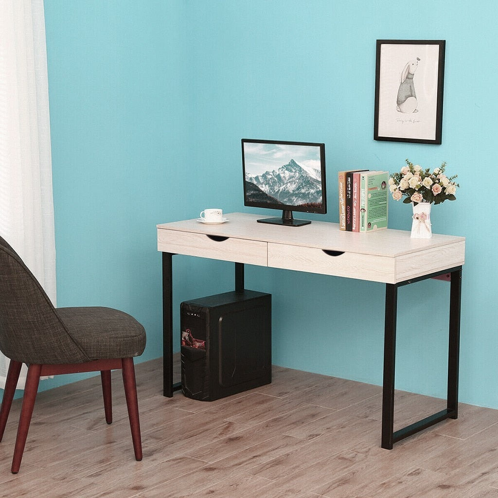 Computer Desk Workstation With 2 Drawers