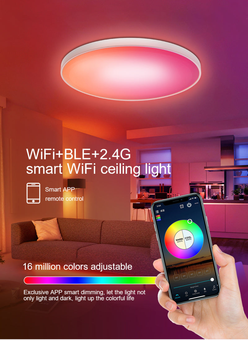 WiFi Smart LED Ceiling Lamp Dimmable Lights