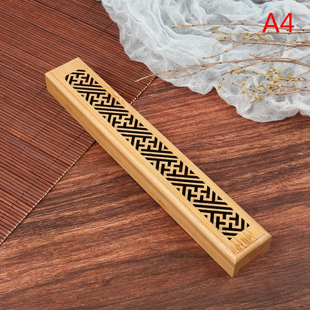 Bamboo Wooden Incense Stick Holder Box