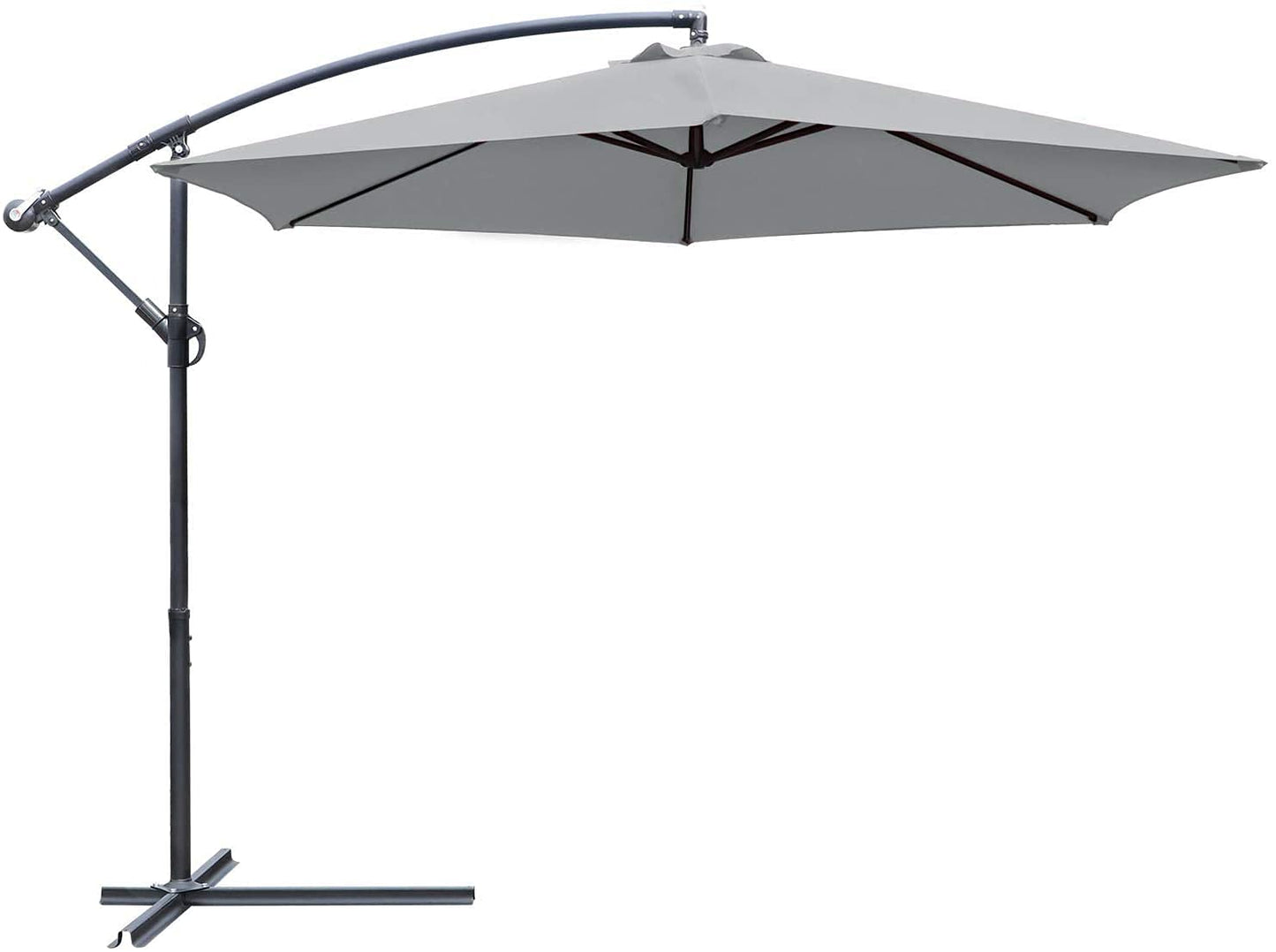 10ft Outdoor Umbrella with Crank and Cross Base