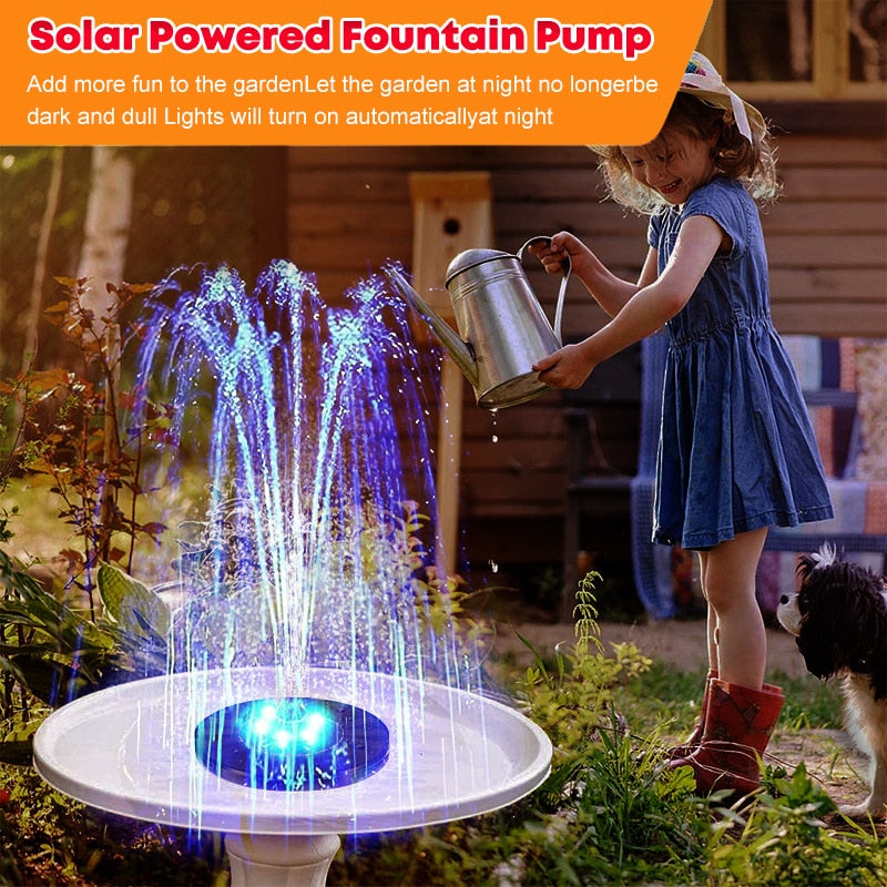 Floating Outdoor Solar Powered Pond/Pool Pump Fountain