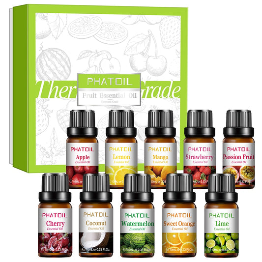 10pcs Fruit Fragrance Essential Oils Gift Set